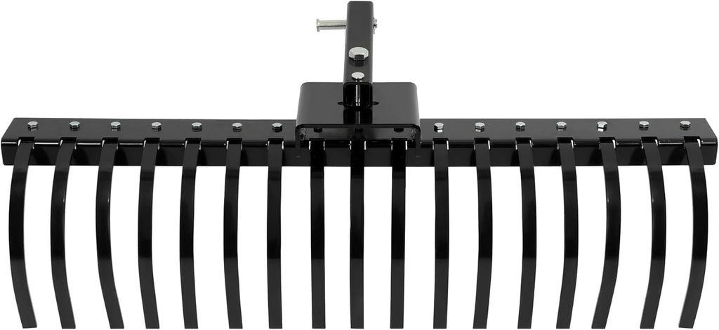 48" Tow Behind Landscape Rake Compatible with ATV UTV Tractor W/2" Receiver for Leaves, Debris, Grass, Pine Needles