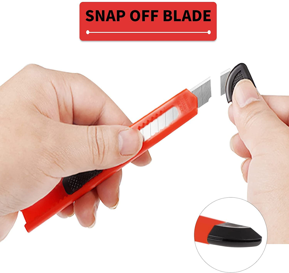 96 Pack Box Cutter Retractable Utility Knife, 9mm Wide Blade