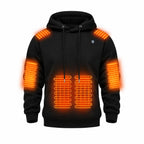 Men's Heated Hoodies Pullover USB Electric Hooded Sweatshirt Winter Warm