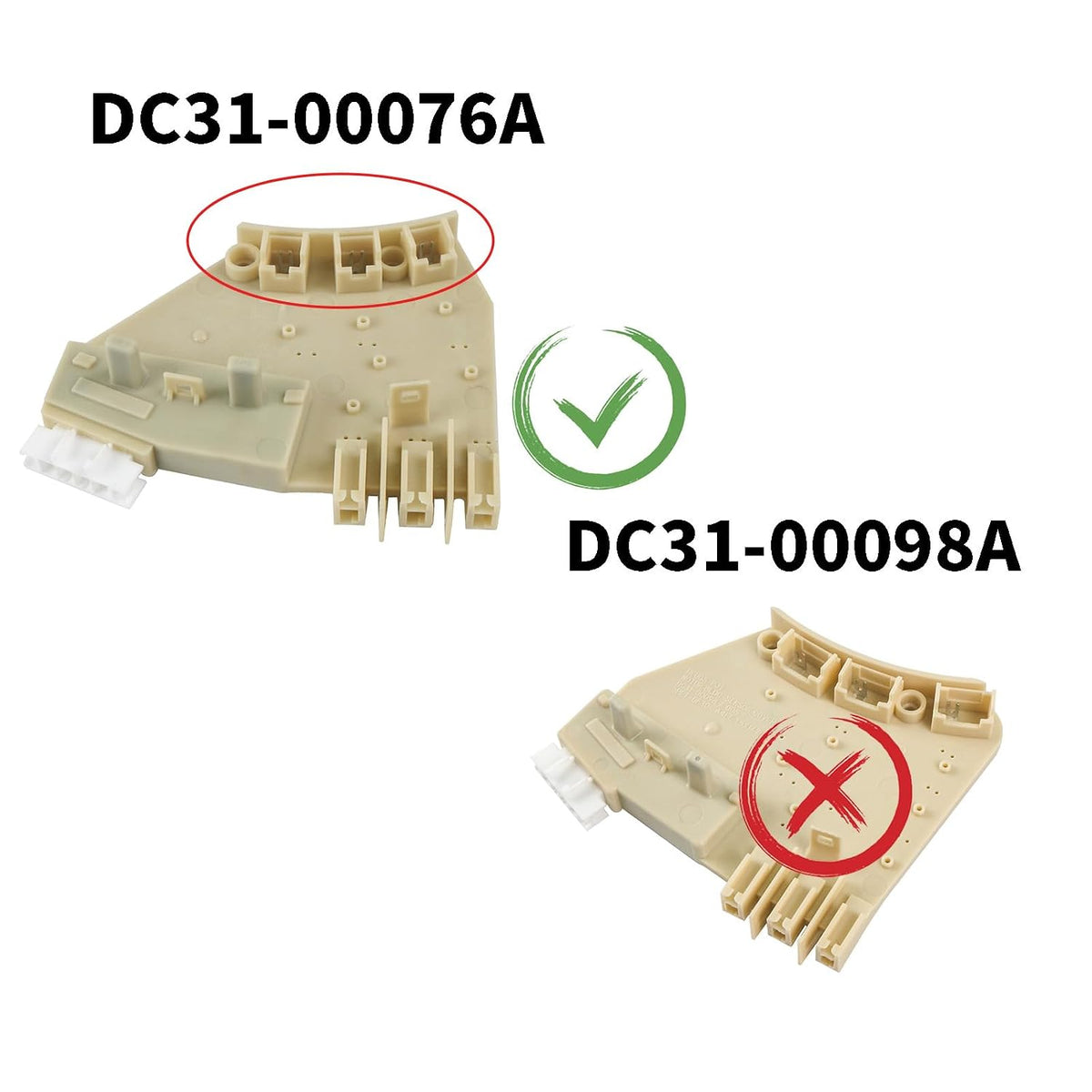 DC31-00076A Washer Motor Rotor Position Sensor Replacement Part for Samsung Washing Machine, Motor Hall Sensor Replaces PS4204666 EAP4204666 AP4336294