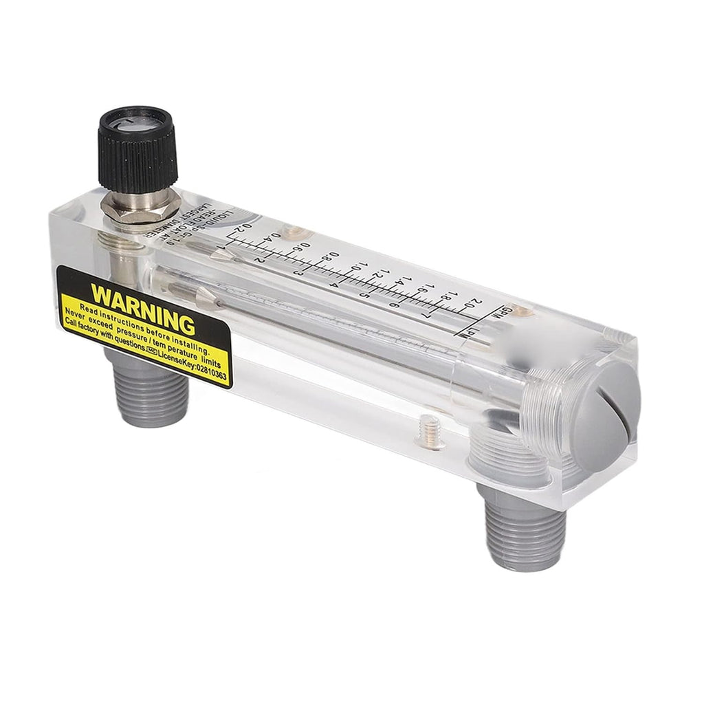 AUNMAS Water Flow Meter Panel Type Flowmeter, 0.2-2.0GPM 1-7LPM