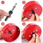4 Inch Hole Saw, M42 HSS Bi-Metal Hole Cutter with Arbor, Triangular Shank Hole Saw Drill Bit with Spring for Wood, Plywood, Plastic, Gypsum Board, Various Thin Metal Sheets