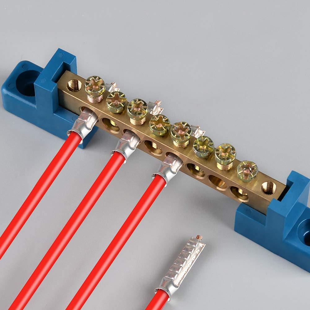 Teansic 600Pcs 7 Sizes Tinned Copper Wire Ferrules AWG22-10 Crimp Terminals