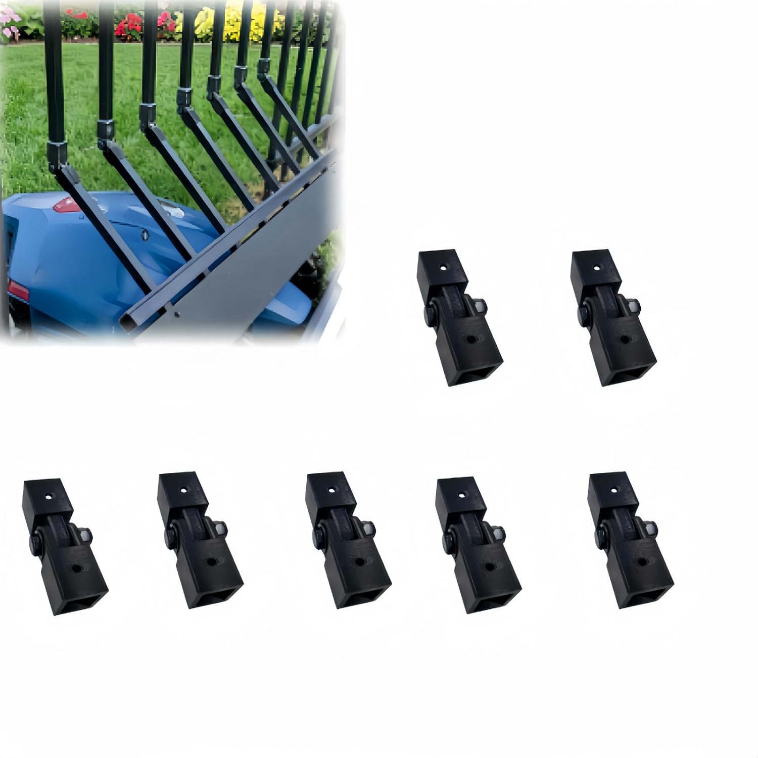 Robotic Lawn Mower Gate Latch Kit for 1" Fence Rail, Fence Cut Cover with Manual Lock, Anti-Swing Fence Gate Cover