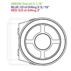 GlowShift 20mm 1.5 Oil Filter Sandwich Plate Sensor Thread Adapter