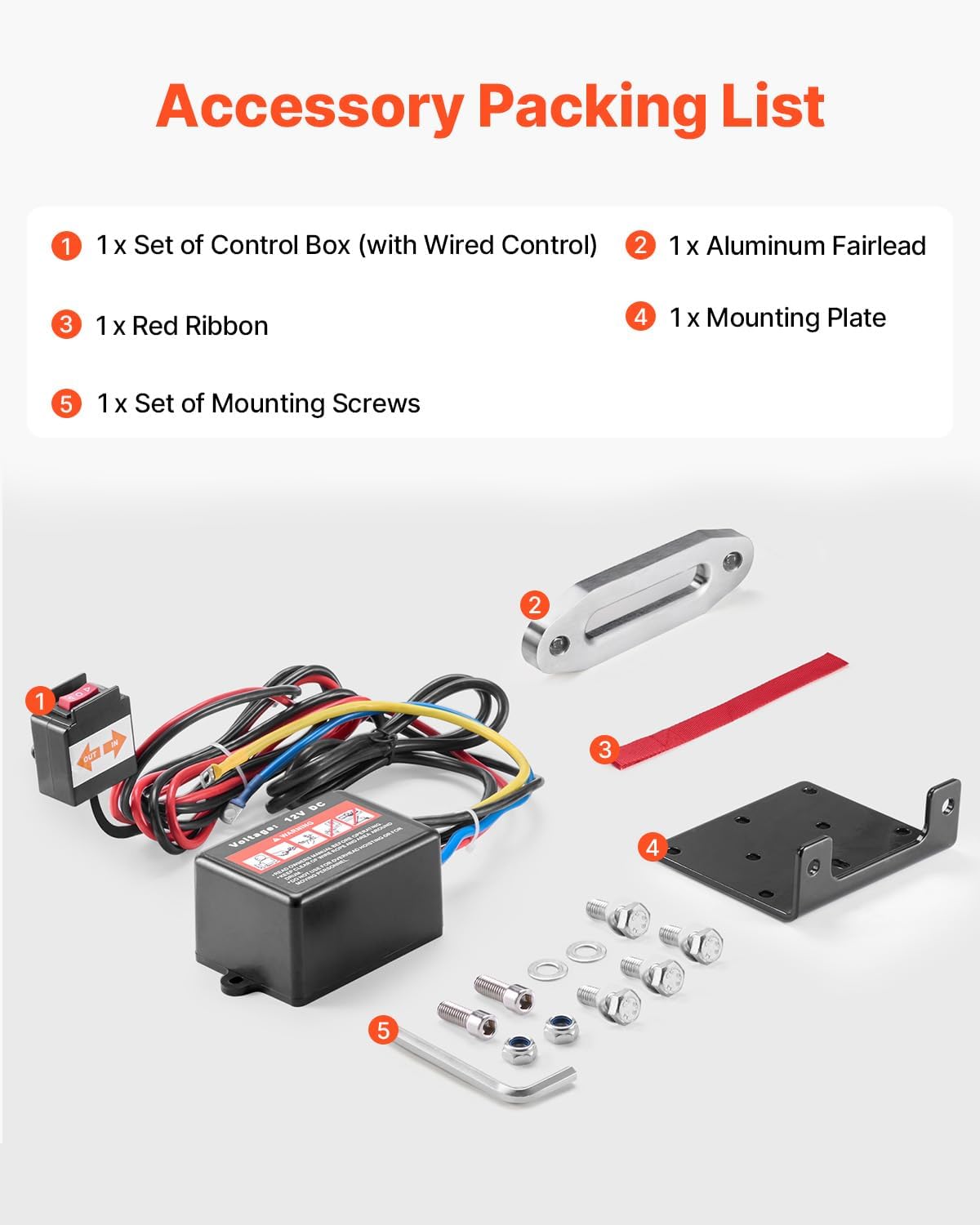 Electric Winch, 3500 lb Line Pull Capacity, 12V DC ATV Winch with Φ3/16 in x 39 ft 12 Strands Synthetic Rope &