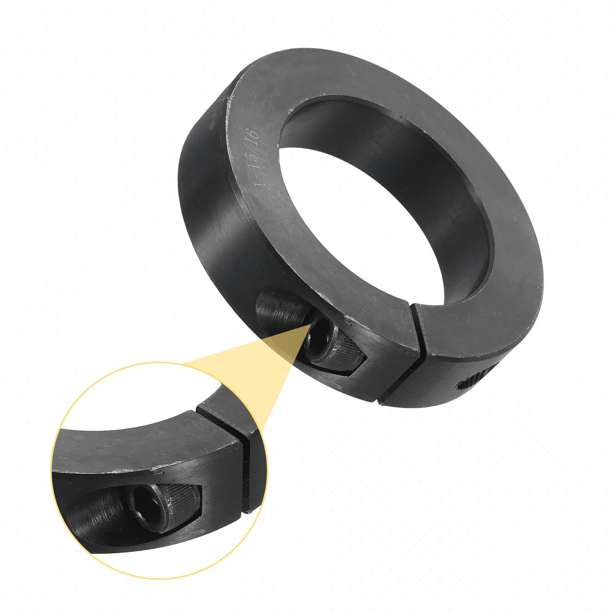 uxcell 2pcs Single Split Shaft Collar 1-15/16" Bore, Black Oxide Steel