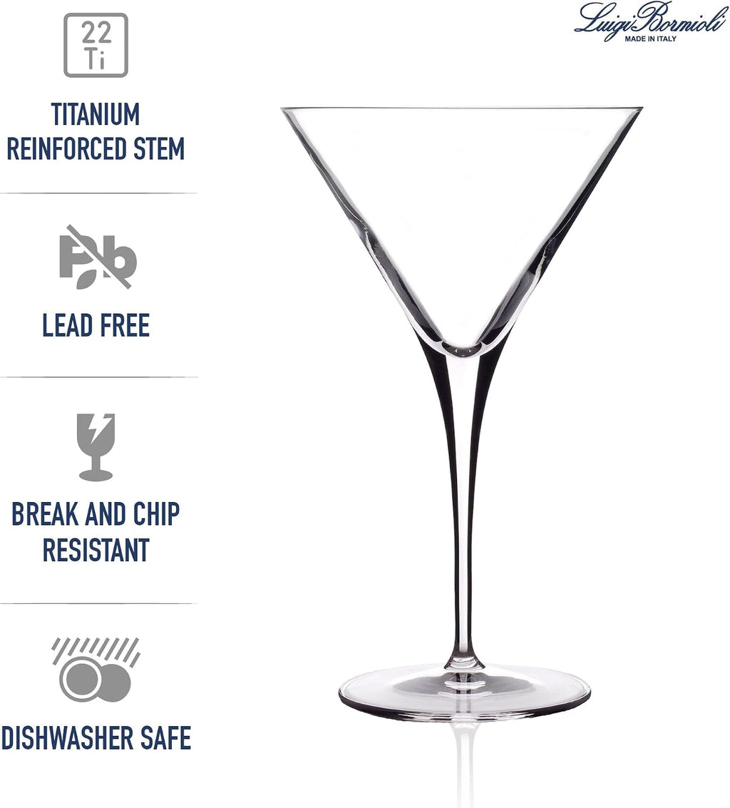 Crescendo Martini Glasses, 10 Oz - Clear, Set of 4