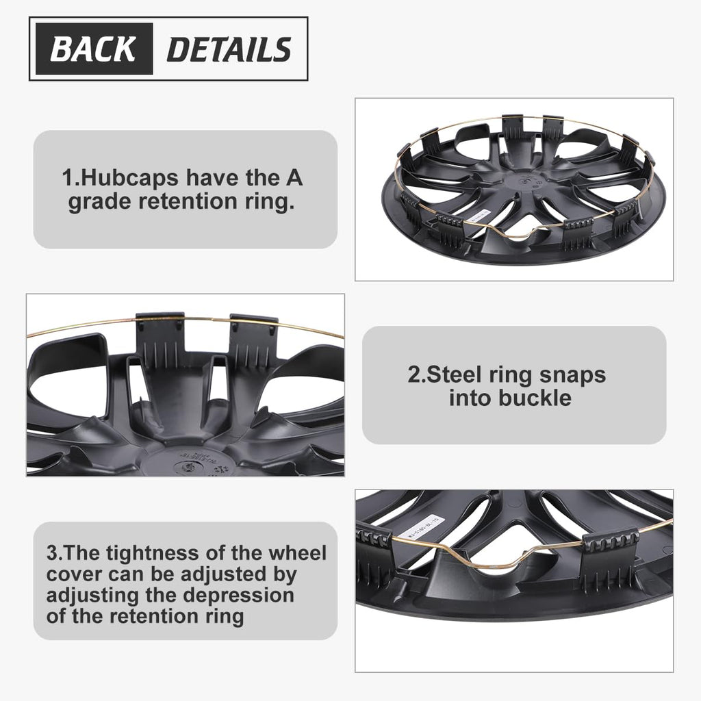15 inch Hubcaps Steel Wheel for 2009-2020 Honda FIT