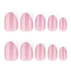 White French Tip Press on Nails Square Short Fake Nails Nature False Nails Press ons Glossy Acrylic Nails Reusable