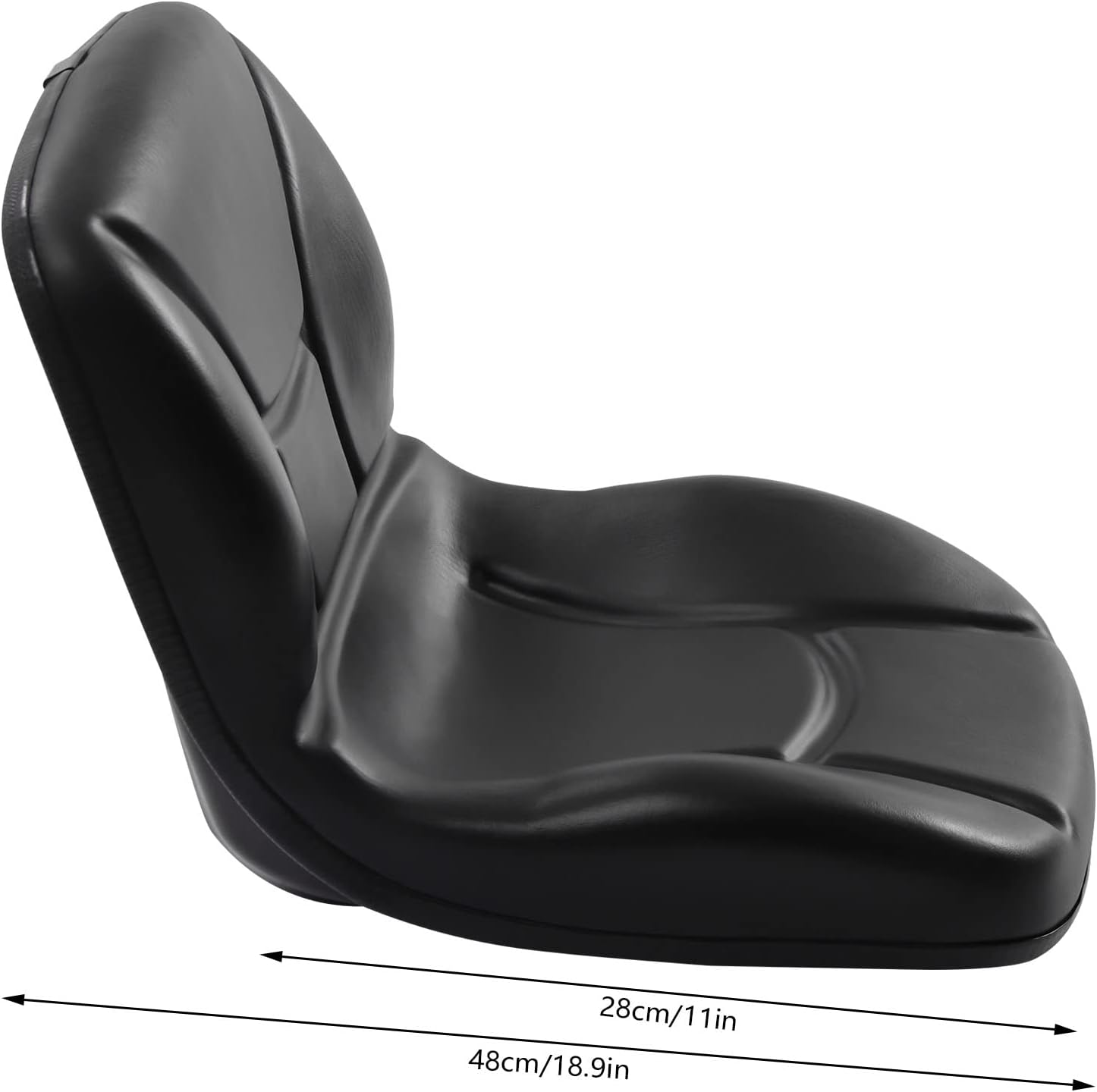 Universal Tractor Seat,High Back Compact Forklift Seat w/Pre-Drilled Holes | Lawn Mower Seat Replacement|High Back Seat