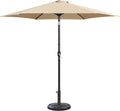 10FT Patio Sunshade with 26.5lb Umbrella Base Outdoor Table Sunshade w/Push Button Tilt, Crank and Sturdy Ribs, Patio