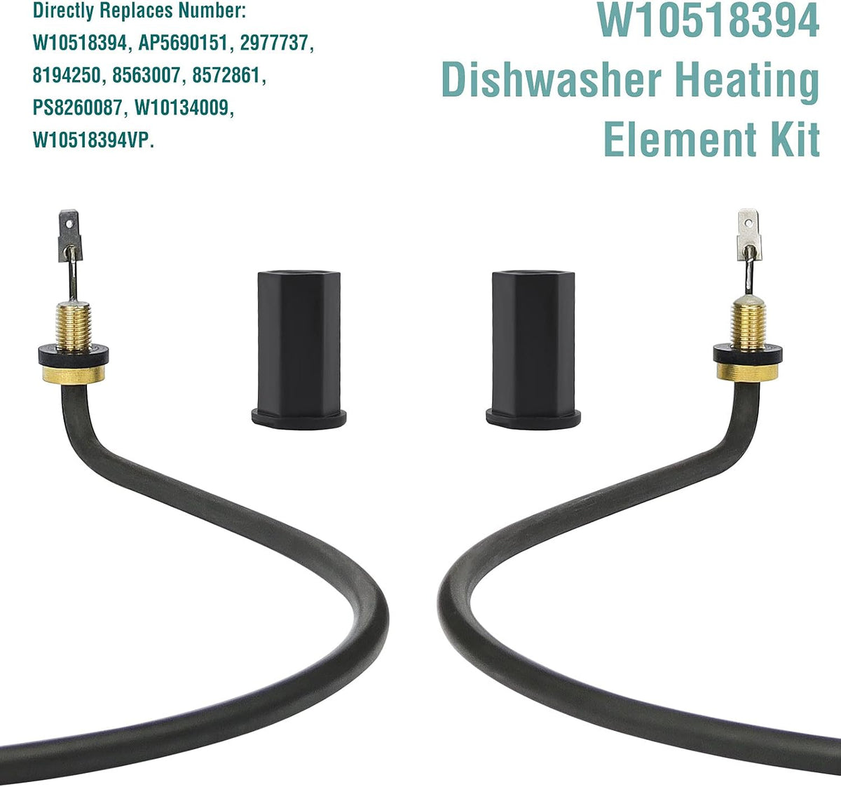 W10518394 Dishwasher Heating Element Replacement for Whirlpool, Kenmore, KitchenAid, Maytag - Replaces W10134009, W10441445, AP5690151, EAP8260087, PS8260087