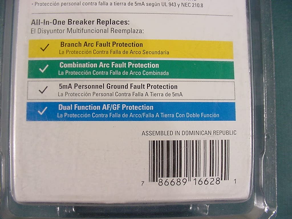 Eaton CHFP115A1CS 15 Amp All in One AF/GF Plug-On-Neutral Breaker