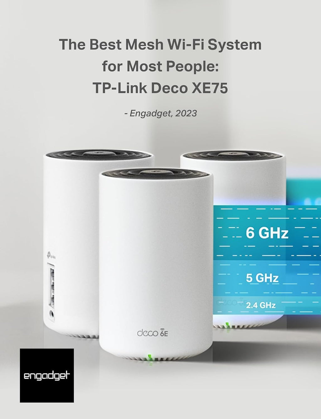 Deco XE75 AXE5400 Tri-Band WiFi 6E Mesh System - Covers up to 5500 Sq.Ft, Replaces WiFi Router and Extender