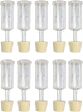 (10 Pack) Three-Piece Airlock and Drilled #6 Stopper Fermentation Beer Making Wine Making Kombucha Fits Gallon Jugs