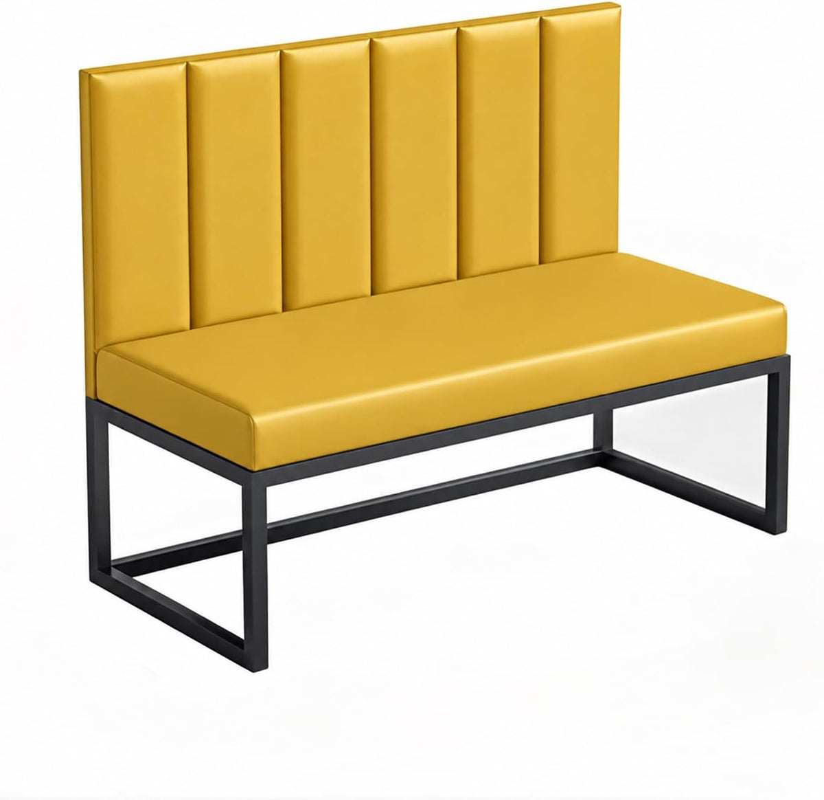 Restaurant Booth Seating, Upholstered Bench with Back, 35.4in