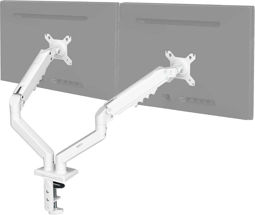 Aluminum Articulating Dual Monitor Arm for 13 to 30 inch Screens, Desk Mount Tension Spring Monitor Stand for 2