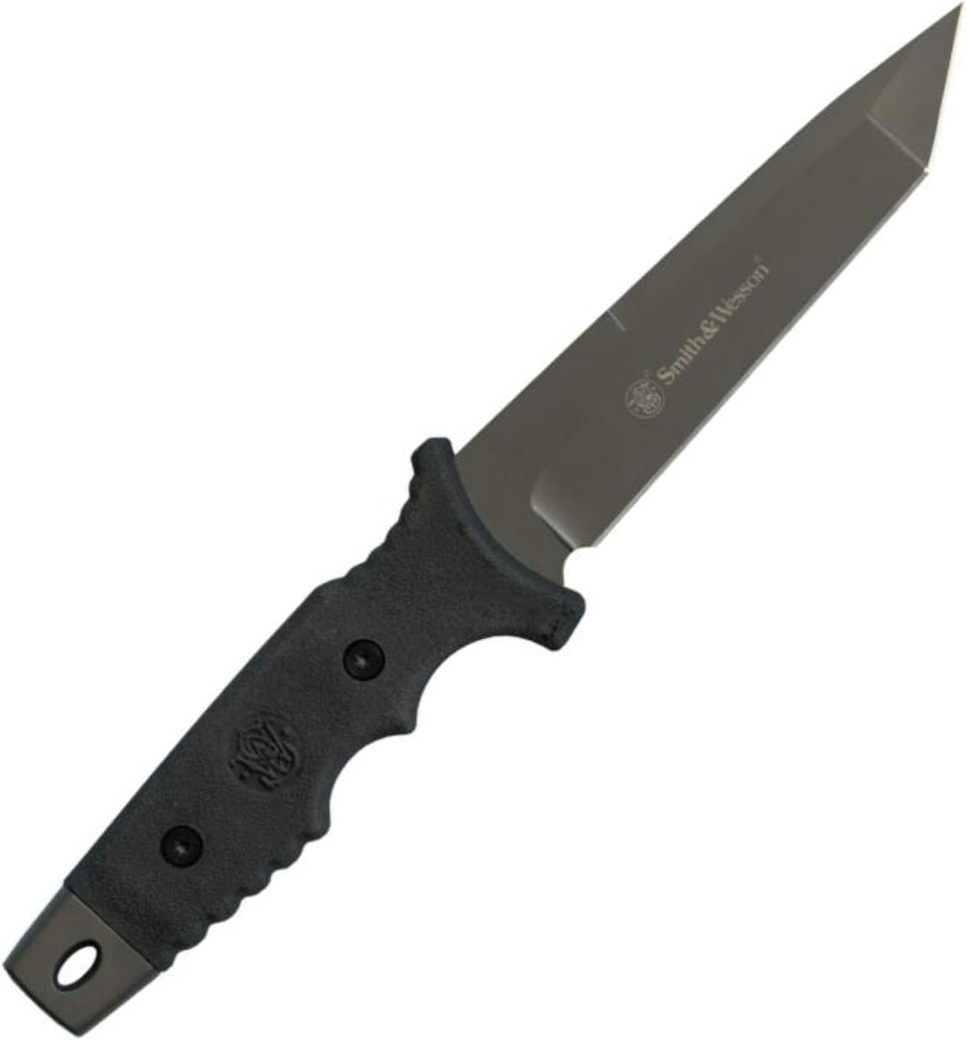 10.6in High Carbon S.S. Fixed Blade Knife with 5.2in Tanto Blade and TPE Handle for Outdoor, Tactical, Survival and EDC