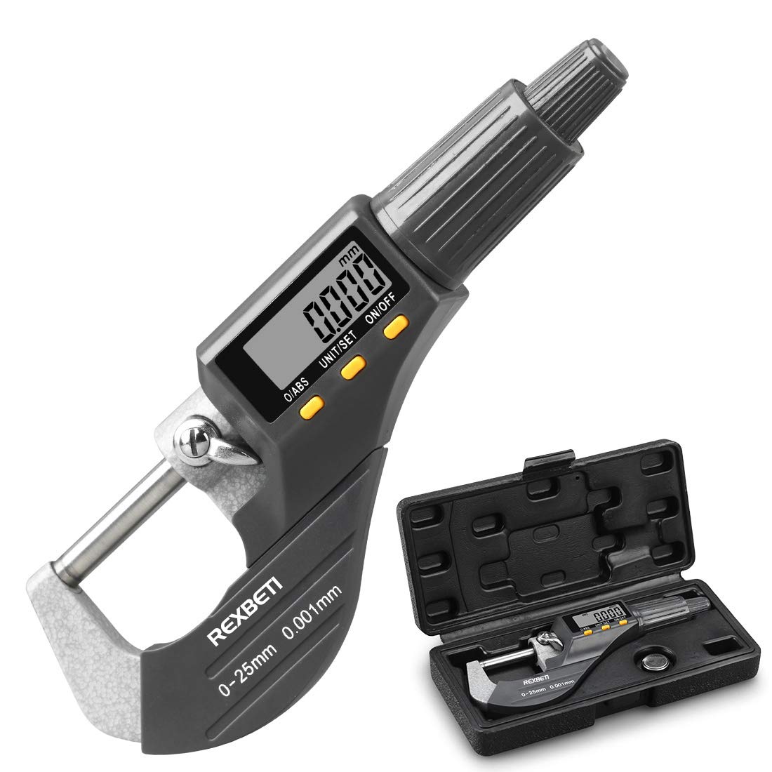 REXBETI Outside Micrometer, Ultra-Precision Carbide Tipped Measuring Tool