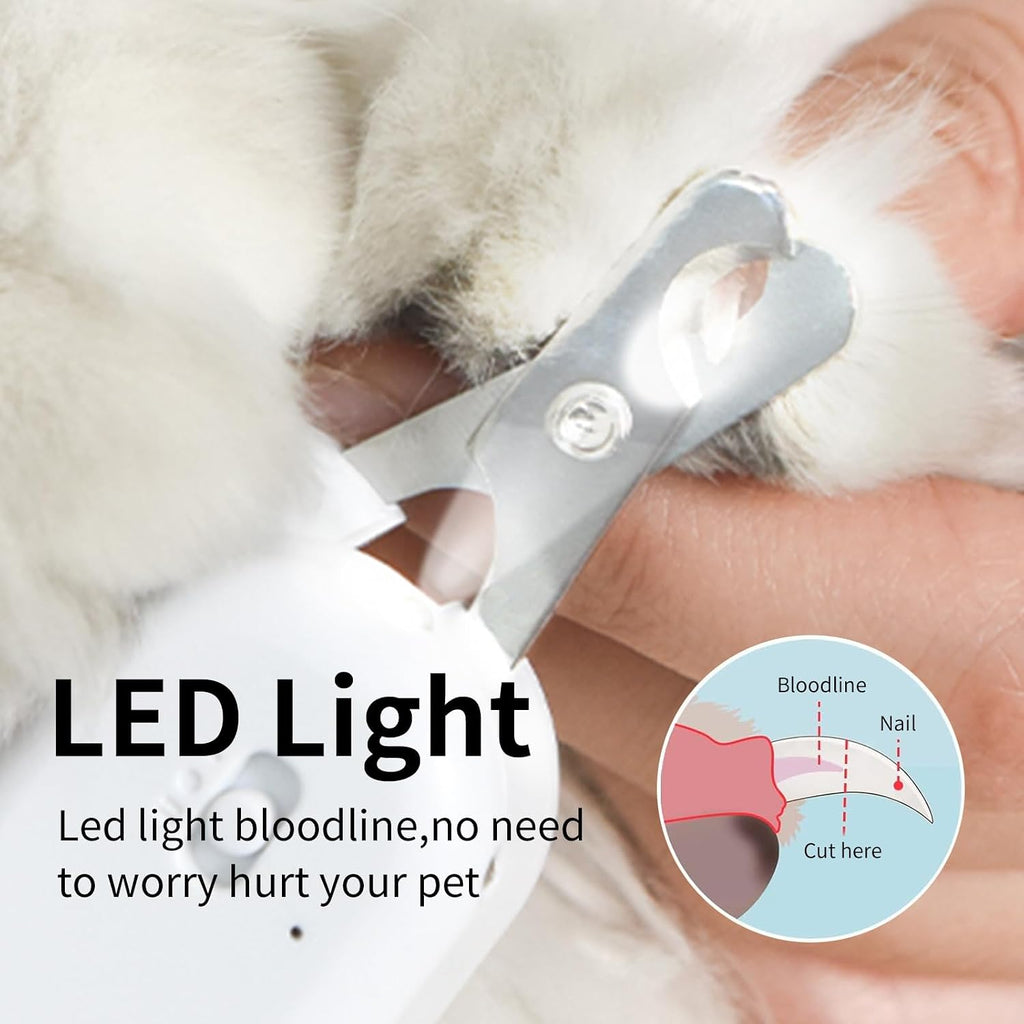 Cat Nail Clipper with LED Light, Safe & Precise for Cats & Kittens