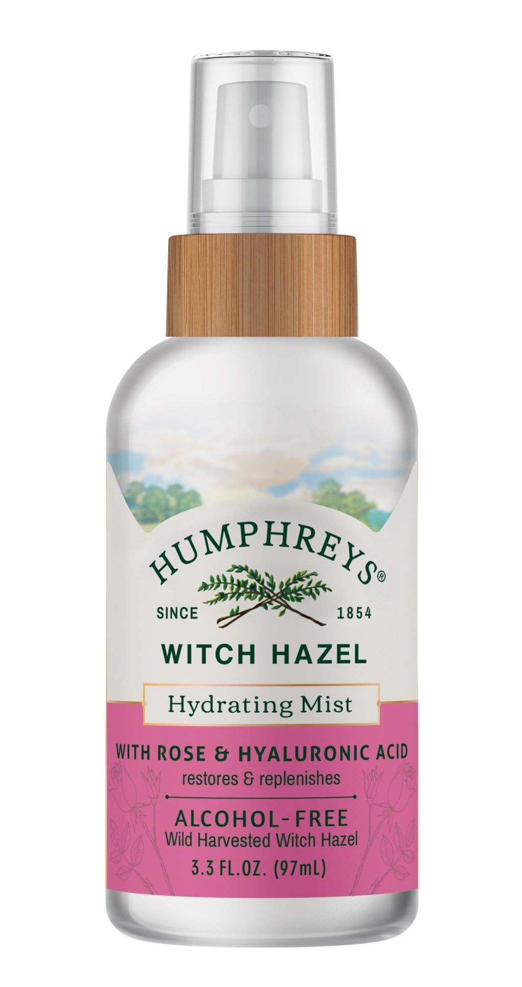 Witch Hazel Hydrating Toner Mist Spray | Rose Water | 3.3 Fl Oz