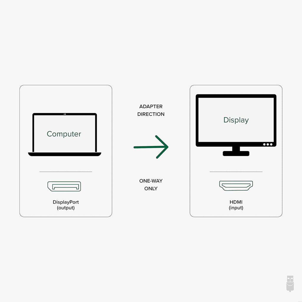 Active DisplayPort to HDMI Adapter, Uni-Directional, Driverless, Adapts Any Full-Sized DP Port to Enable Connecting a