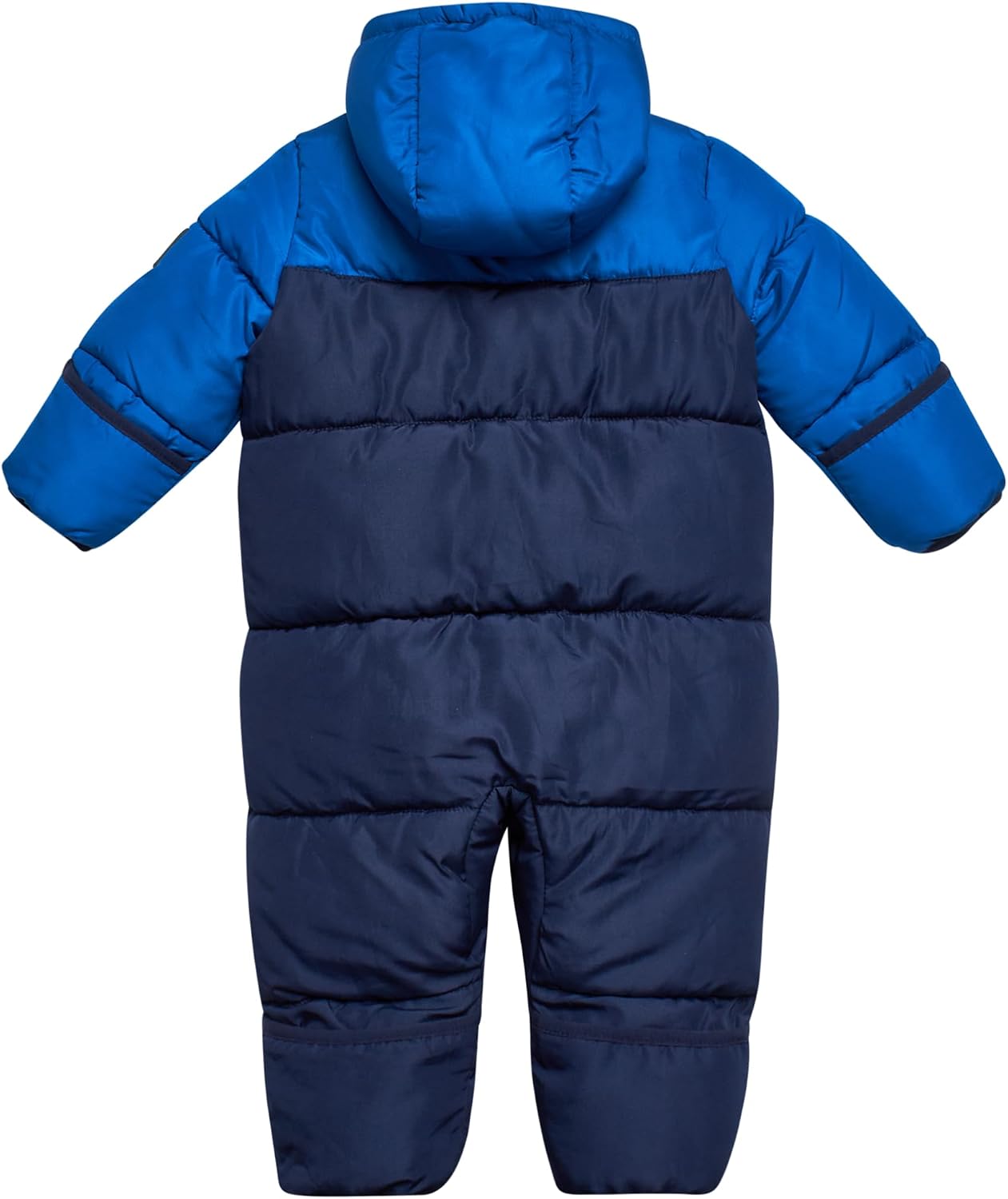 DKNY Baby Boy Snowsuit - Weather Resistant Polar Fleece Lined One Piece Snowsuit Baby Winter Suit With Soft Sherpa Hood