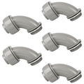 HDHAODA Conduit Connectors, 2 Inch, 90-Degree, Grey, 5-Pack