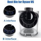 Odashen Dust Bin Replacement for Dyson V6 DC58 DC59 DC62 DC74 Vacuum Cleaner Spare Parts, A/B Interface Dust Cup