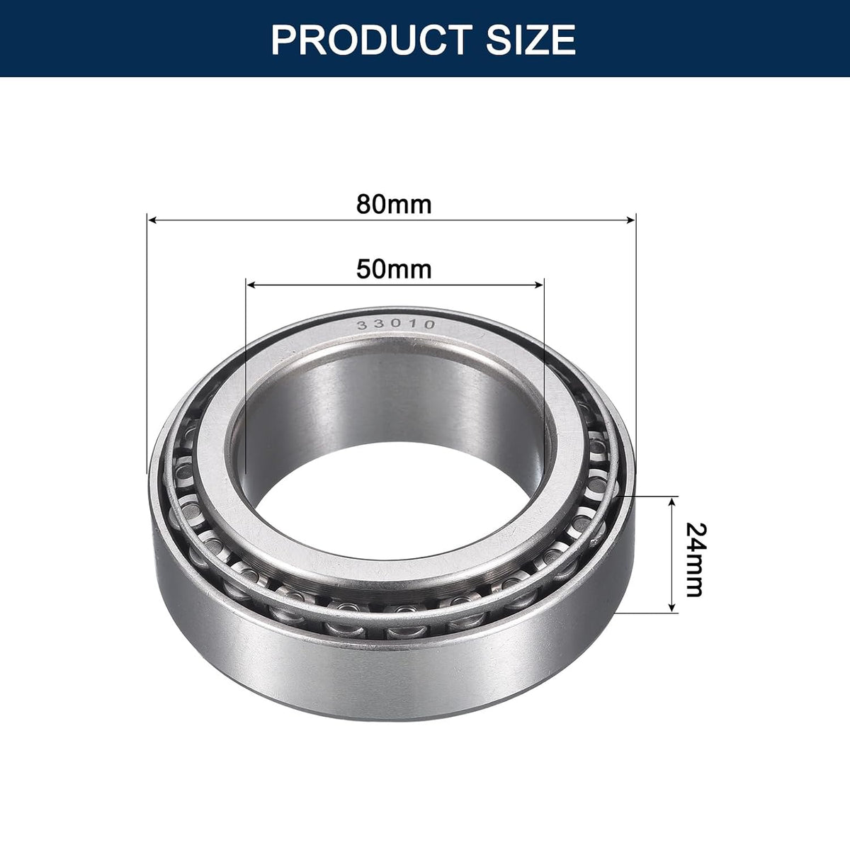 2 Pack 33010 Tapered Roller Bearing Cone and Cup Set
