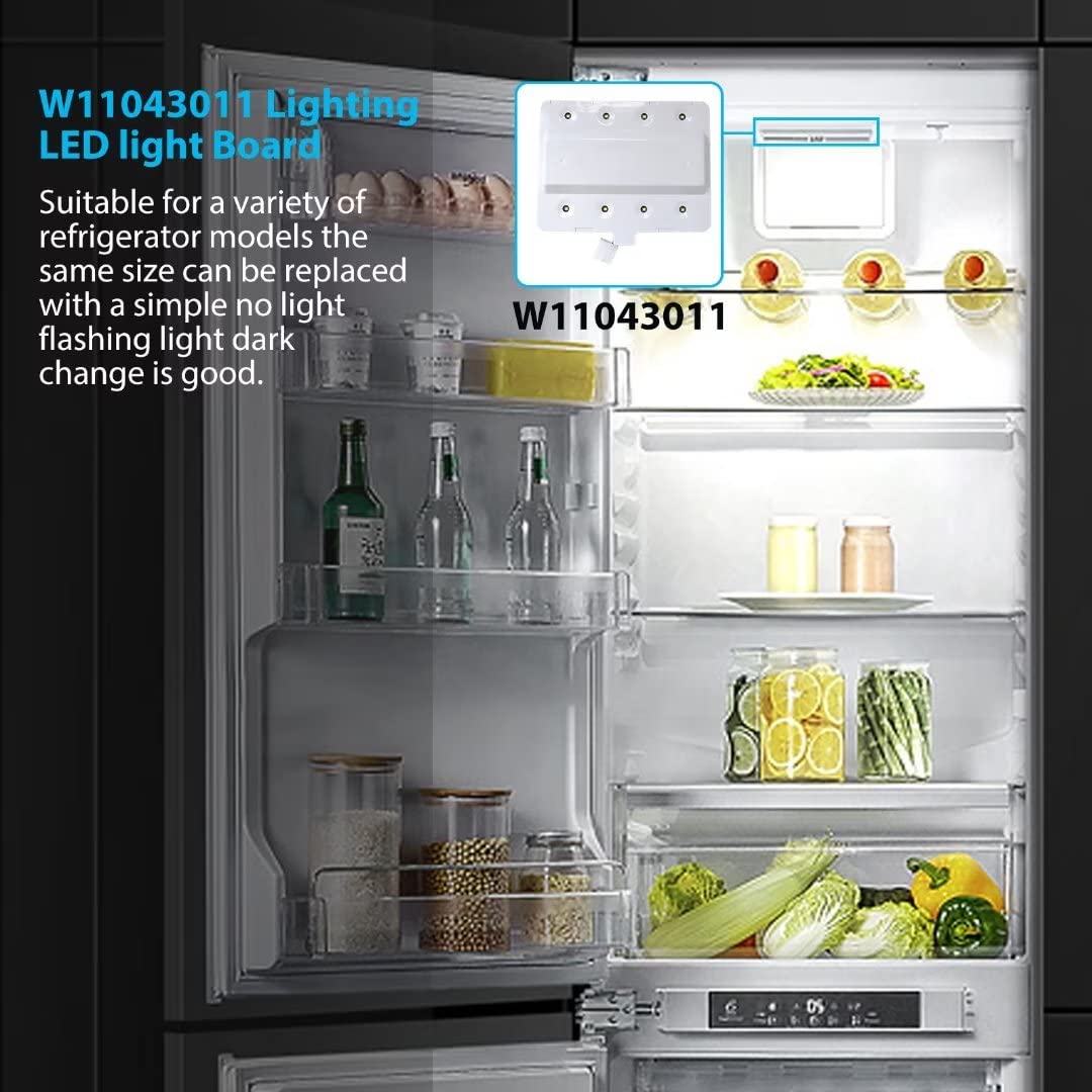 Specialized W11043011 Refrigerator Light Assembly LED Module For Whirlpool Models WRX735SDHW00, WRX735SDHZ00, WRX735SDHZ01, WRX735SDHZ01