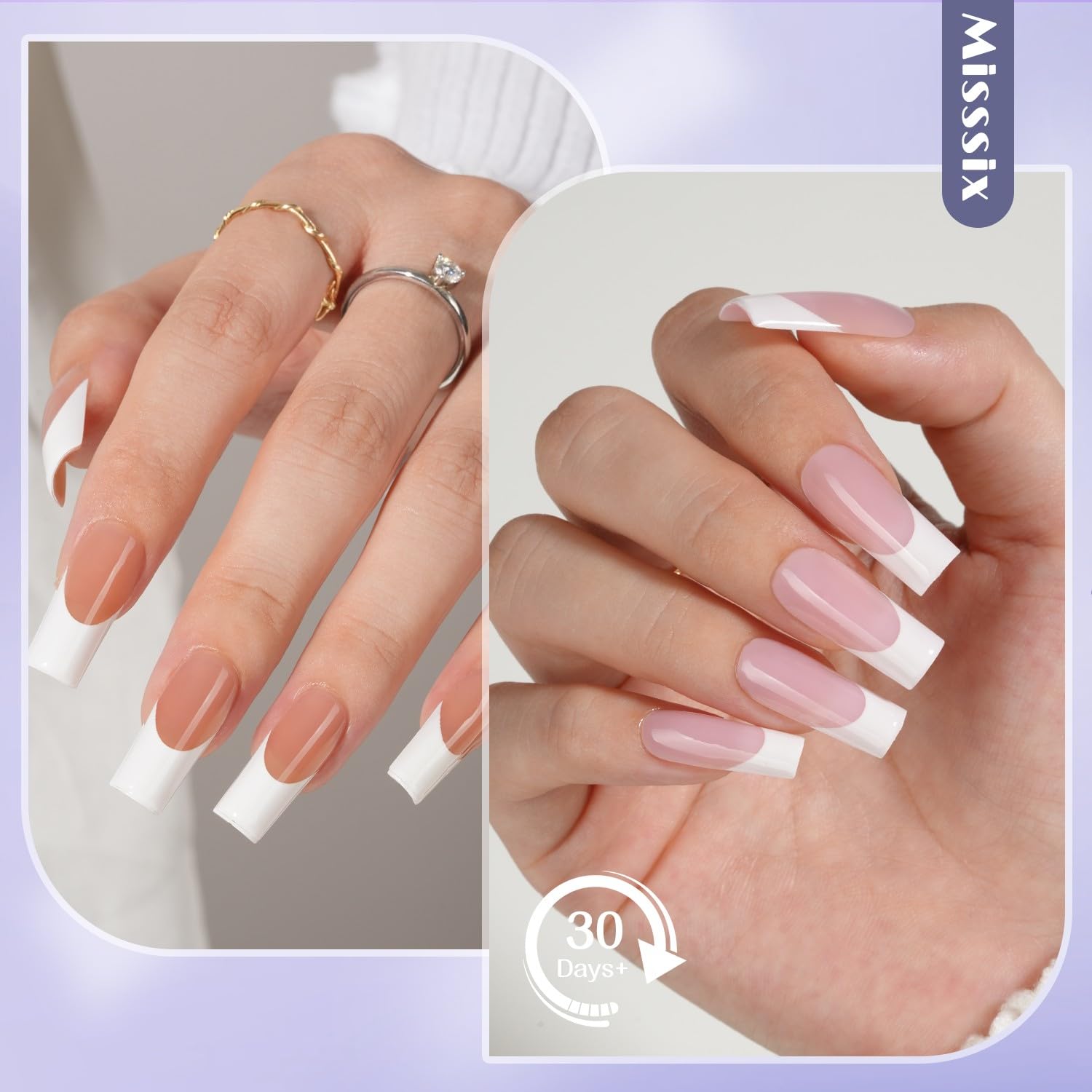 XBASICTIPS French Tip Nail Protecting Builder Gel and Top Coat 15ML | Prevent French Nail Tips Area chipping, Protect
