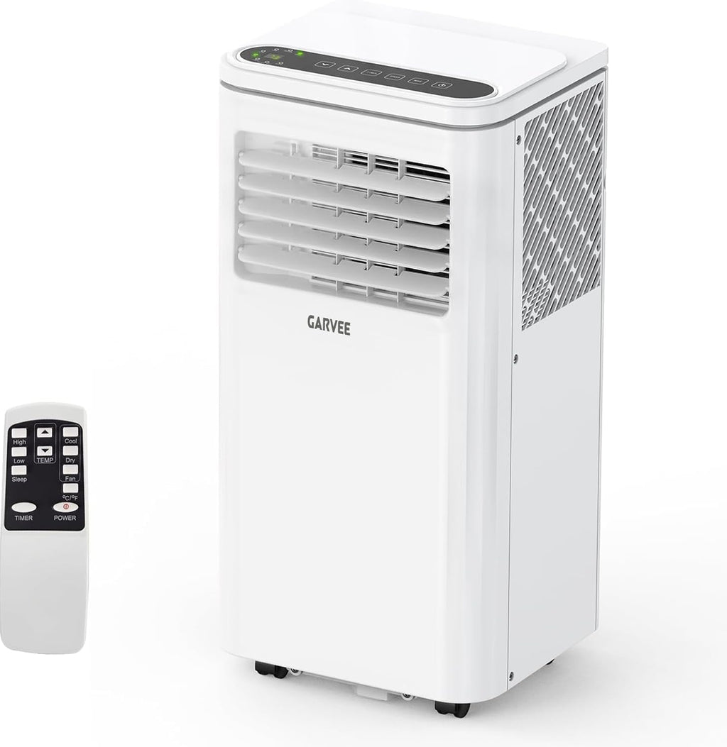 8,000 BTU AC Unit, 3-in-1 Portable Air Conditioner with Cooling, Dehumidifier & Fan for Rooms up to 350 sq.ft, Remote