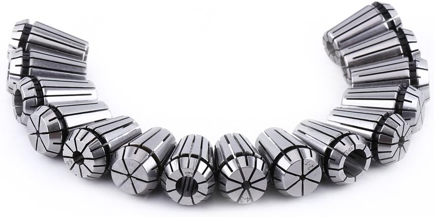 15pcs ER20 Collet Set 1-13mm 65Mn Steel Precision Spring Collet