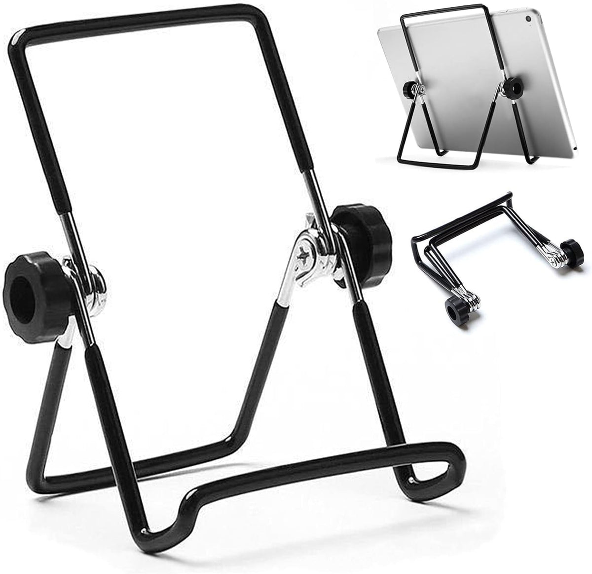 Adjustable Tablet Stand Holder, Non-Slip Foldable Holder Cradle Fit for 9-12.9" Tablets, iPad, Samsung and Kindle