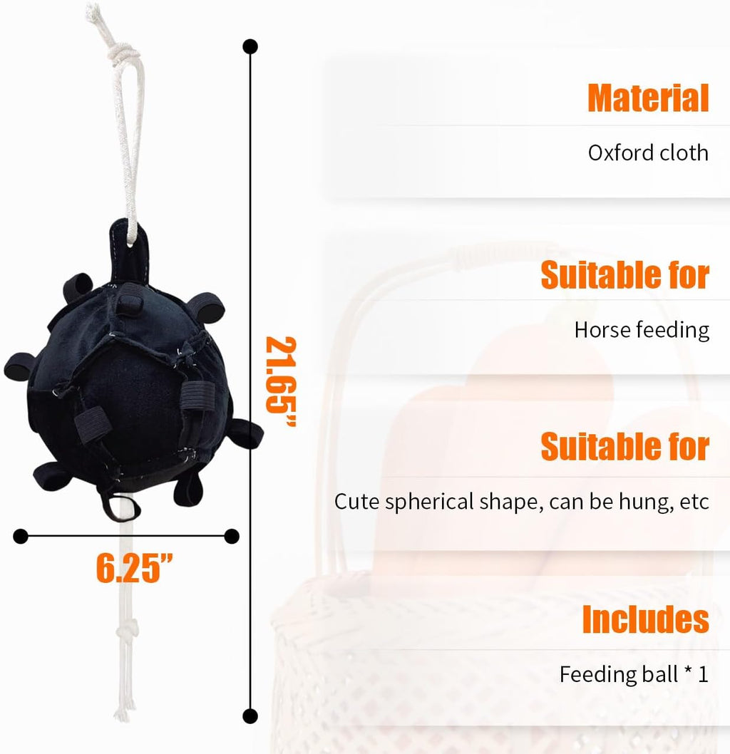 Hanging Carrot Feeding Ball Interactive Feed Toy Relieve Stress and Avoid Boredom Equine Pony Cattle and Goat Treat