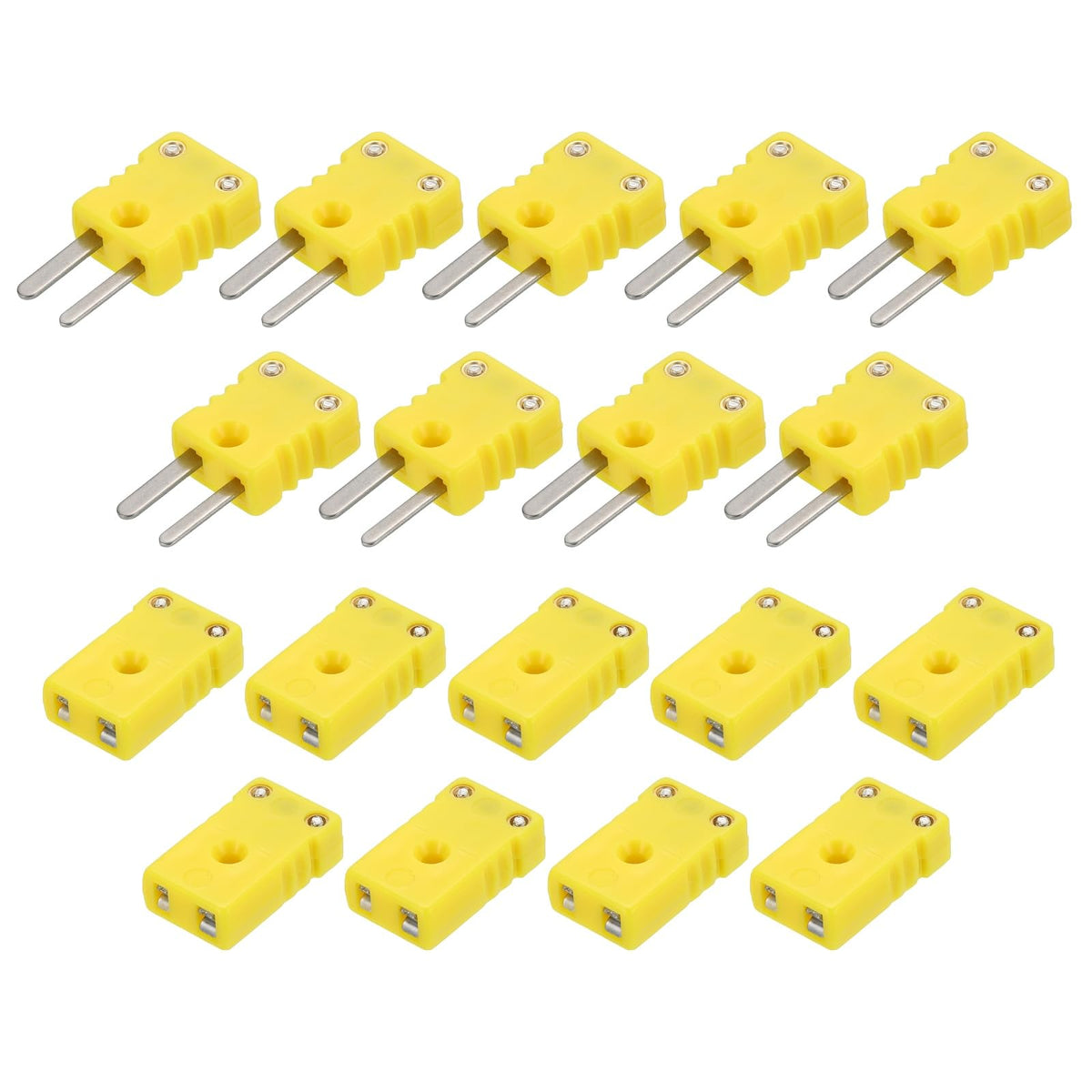 MECCANIXITY Mini K Type Thermocouple Wire Connectors Plug Adapter 9Set