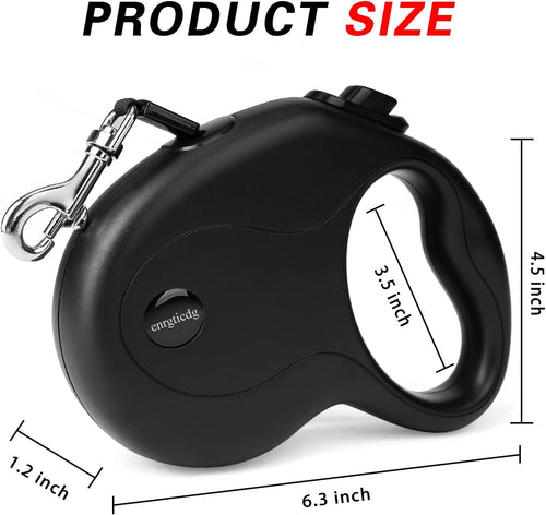 16Ft Retractable Dog Leash,Light Weight Leash for Small to Medium Dogs/Cats Up to 50lbs,Stainless Steel Spring Strong
