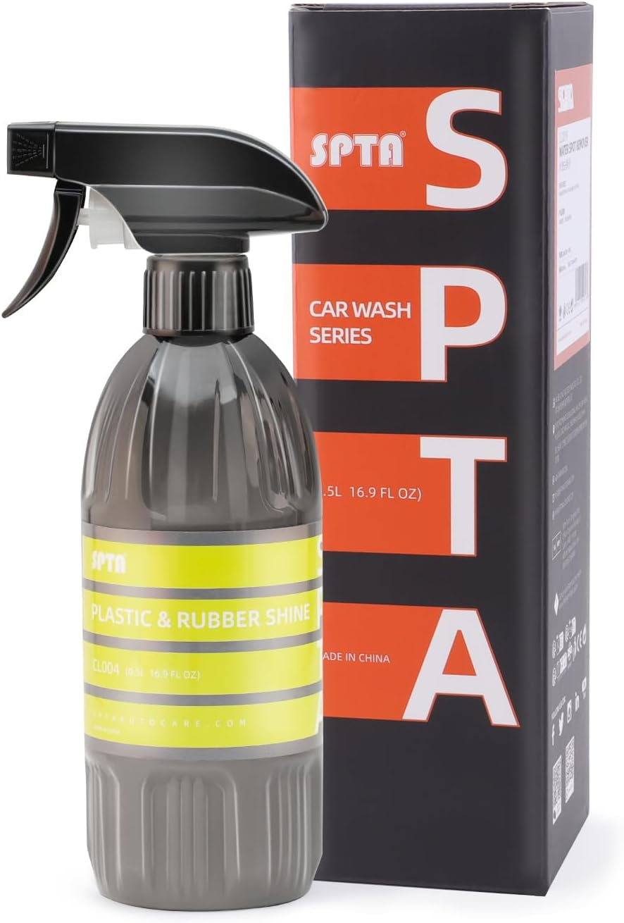 Plastic & Rubber Shine, 16oz 500ml Rubber, and Plastic Dressing - Tire Dressing, Non-Greasy, Dry to the Touch Shine