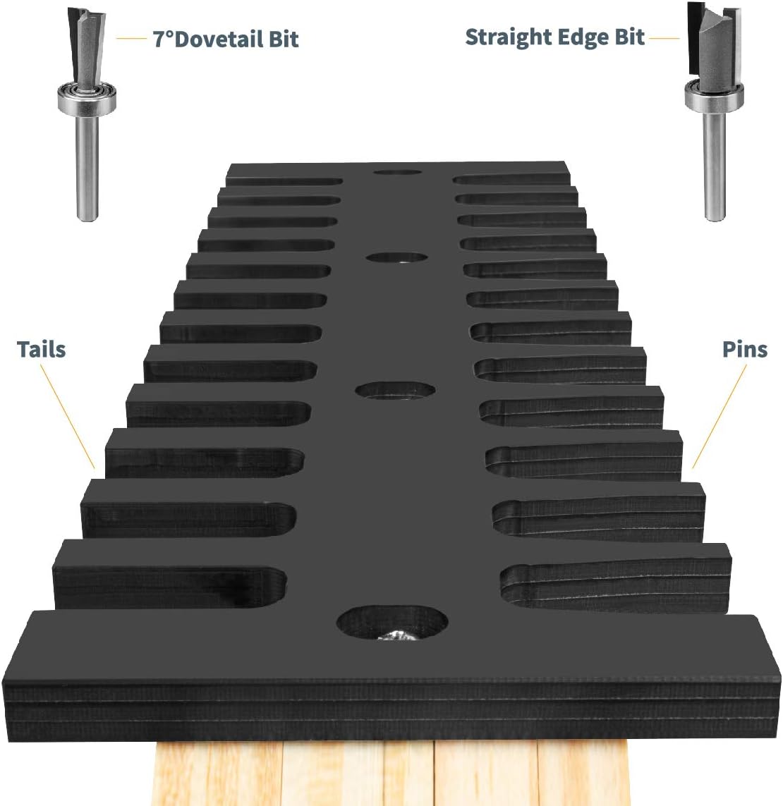 71529 15-Inch Dovetail Jig System w/Template, Straight Edge Router Bit, Dovetail Bit and Mounting Hardware