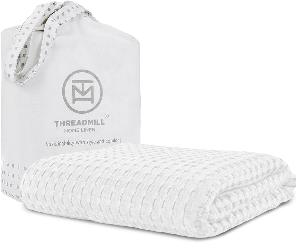 Cooling Waffle Baby Blanket | Made from Rayon Derived from Bamboo | Breathable Swaddle Blankets for Newborns | 41 x