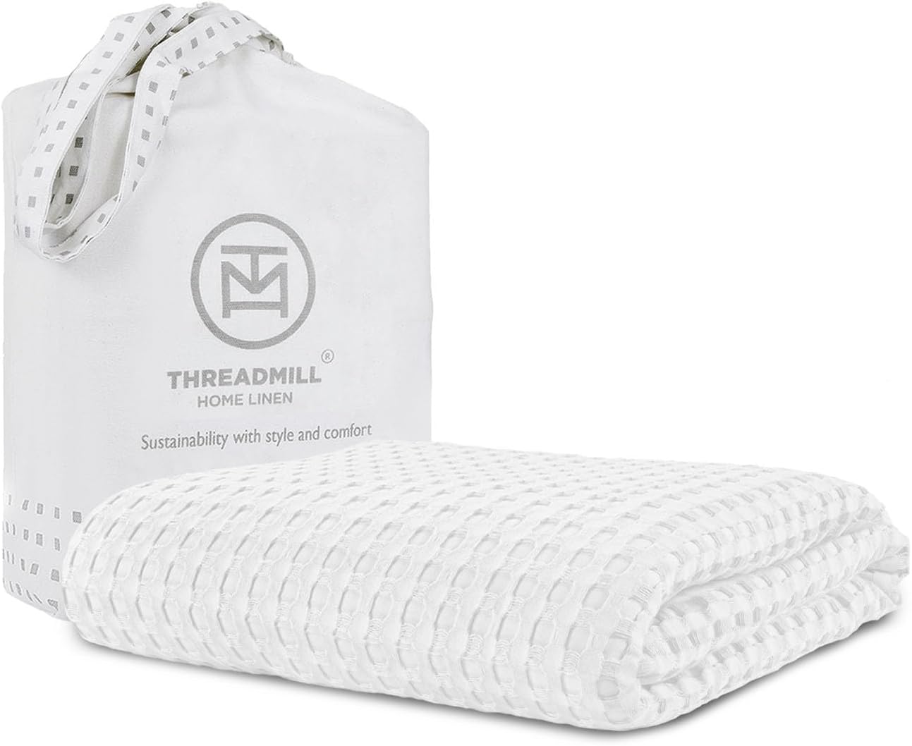 Cooling Waffle Baby Blanket | Made from Rayon Derived from Bamboo | Breathable Swaddle Blankets for Newborns | 41 x