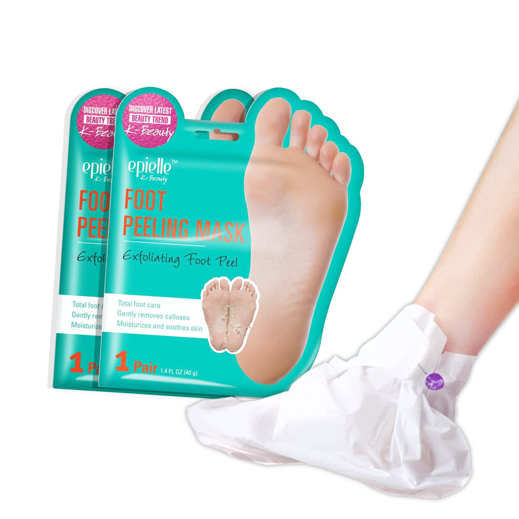Foot Peel Mask | 2 Pairs | For Cracked Heels, Dead Skin & Calluses | Smooth & Repair Rough, Dry Skin | Beauty Gift