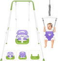 4-in-1 Toddler Swing Set & Baby Jumper and Bouncer for Toddlers, Foldable Baby Swing Stand for Outdoor Indoor Play