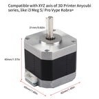 FYSETC Extruder Nema 17 Stepper Motor for Vyper: 42-40 1.5A 2 Phase 1.8° Stepper Angle No Connecting Cable Compatible with I3 MegaS PRO X XYE Axis and Vype Y Axis 3D Printer Part or CNC