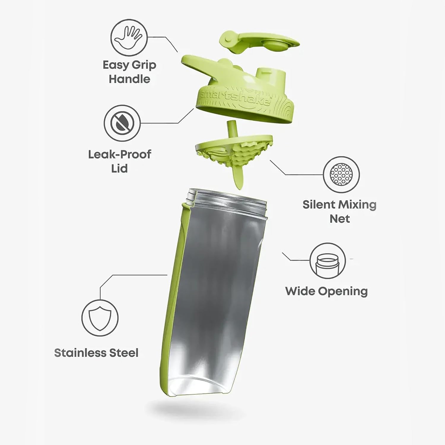 TMNT Reforce Stainless Steel Protein Shaker Bottle - Non Insulated Unisex Gym Bottle | Metal Shaker Bottles - 900 ml
