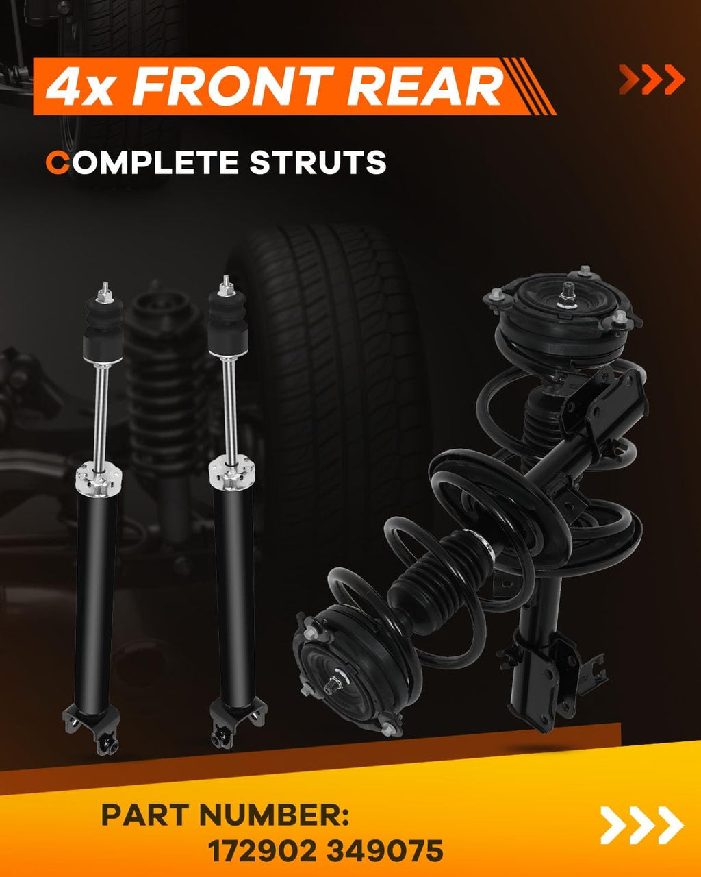 OCPTY Front Struts Rear Shock Absorbers for Nissan for Altima 2013-2017