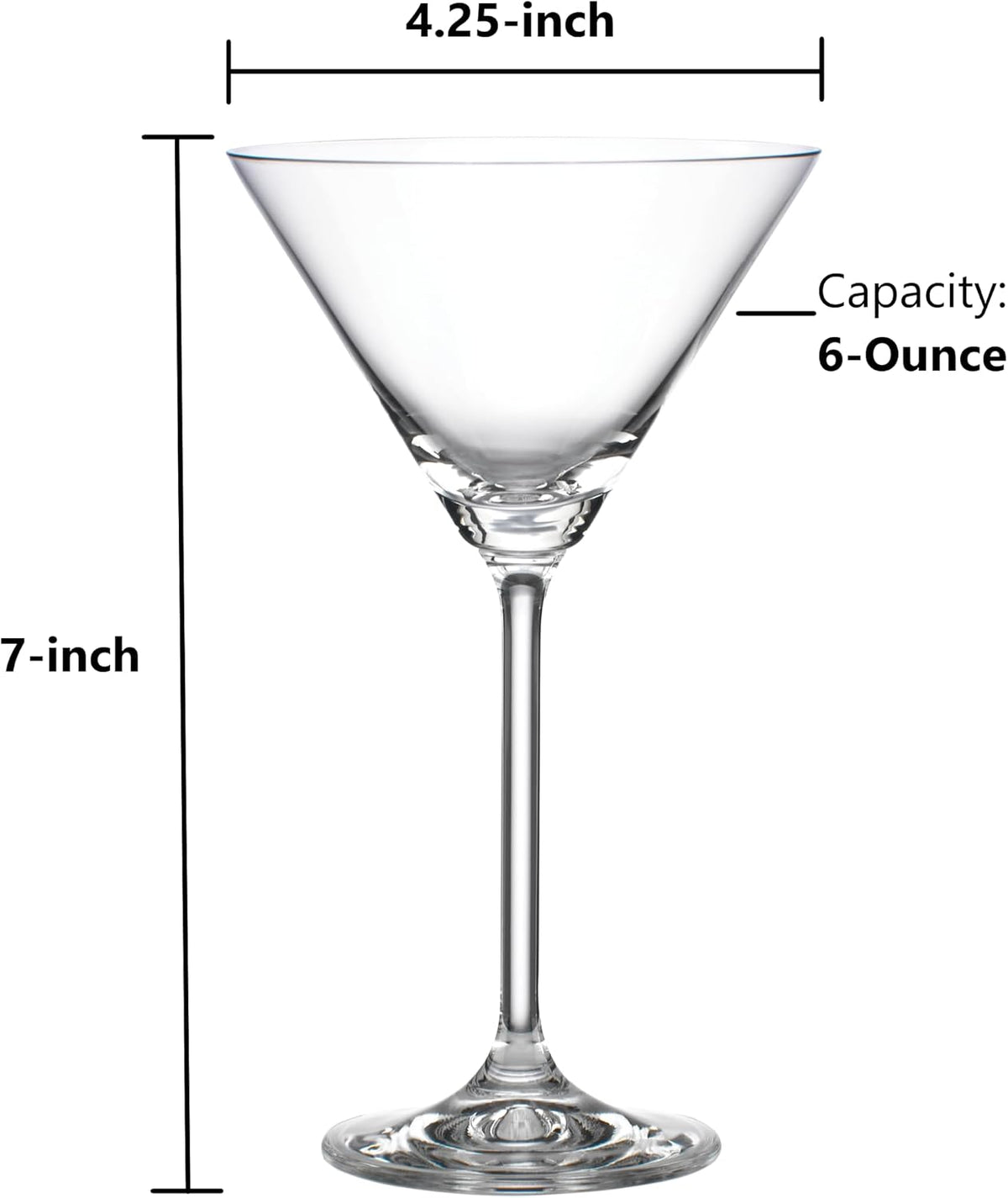 Tuscany Classics Martini Glasses, 6oz, Set of 6
