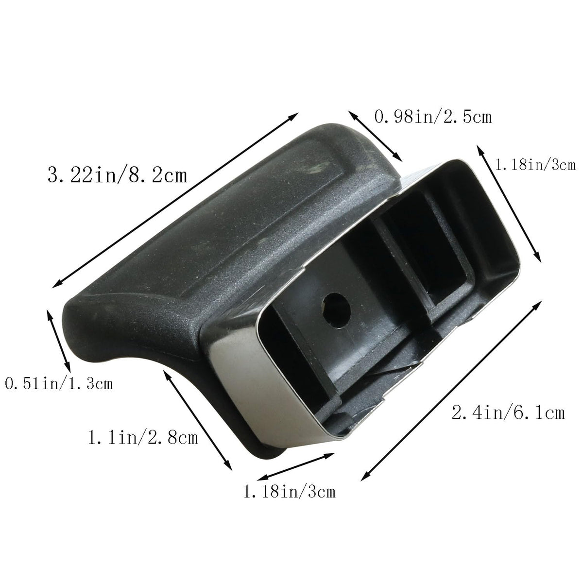 WELWIK 2PCS Black Replacement Handle with Screws Kitchenware Accessories Suitable for Single Handled Pot and Frying Pans
